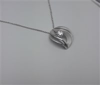 Collier Annamaria Cammilli Femme Dune in Or blanc Diamante 0.16 Ct GOR1240W - GOR1240W